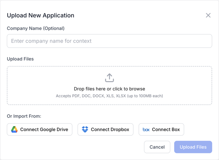 Upload Interface